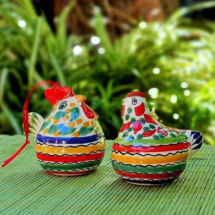Mexican Ceramics Ornament rooster mayolica handcrafts Mexico