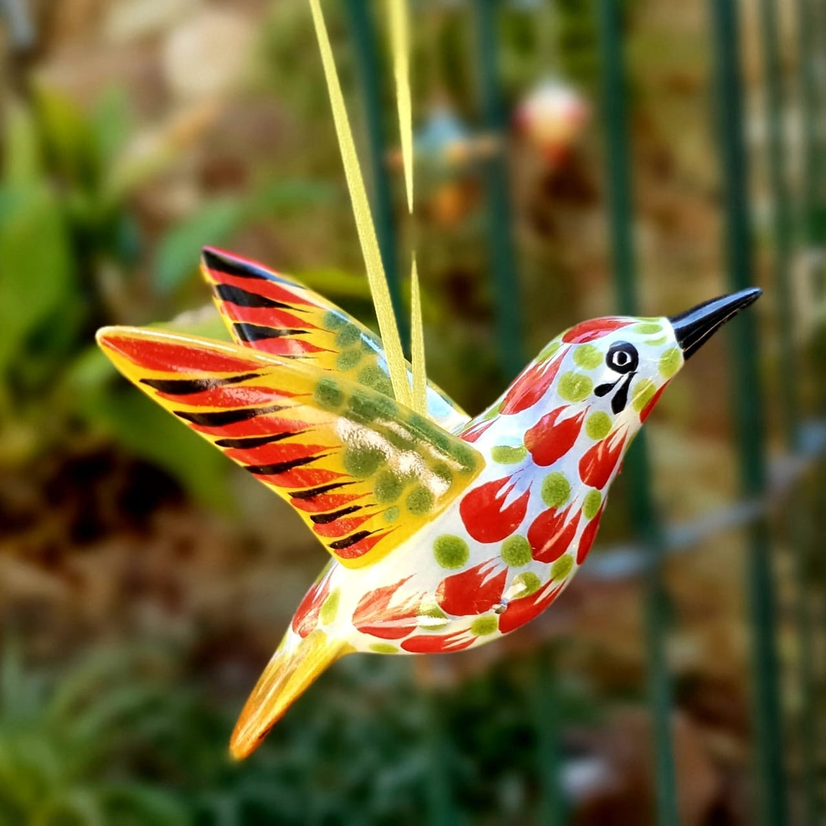Ornament Hummingbird 3D Figure 3.9" H MultiColors