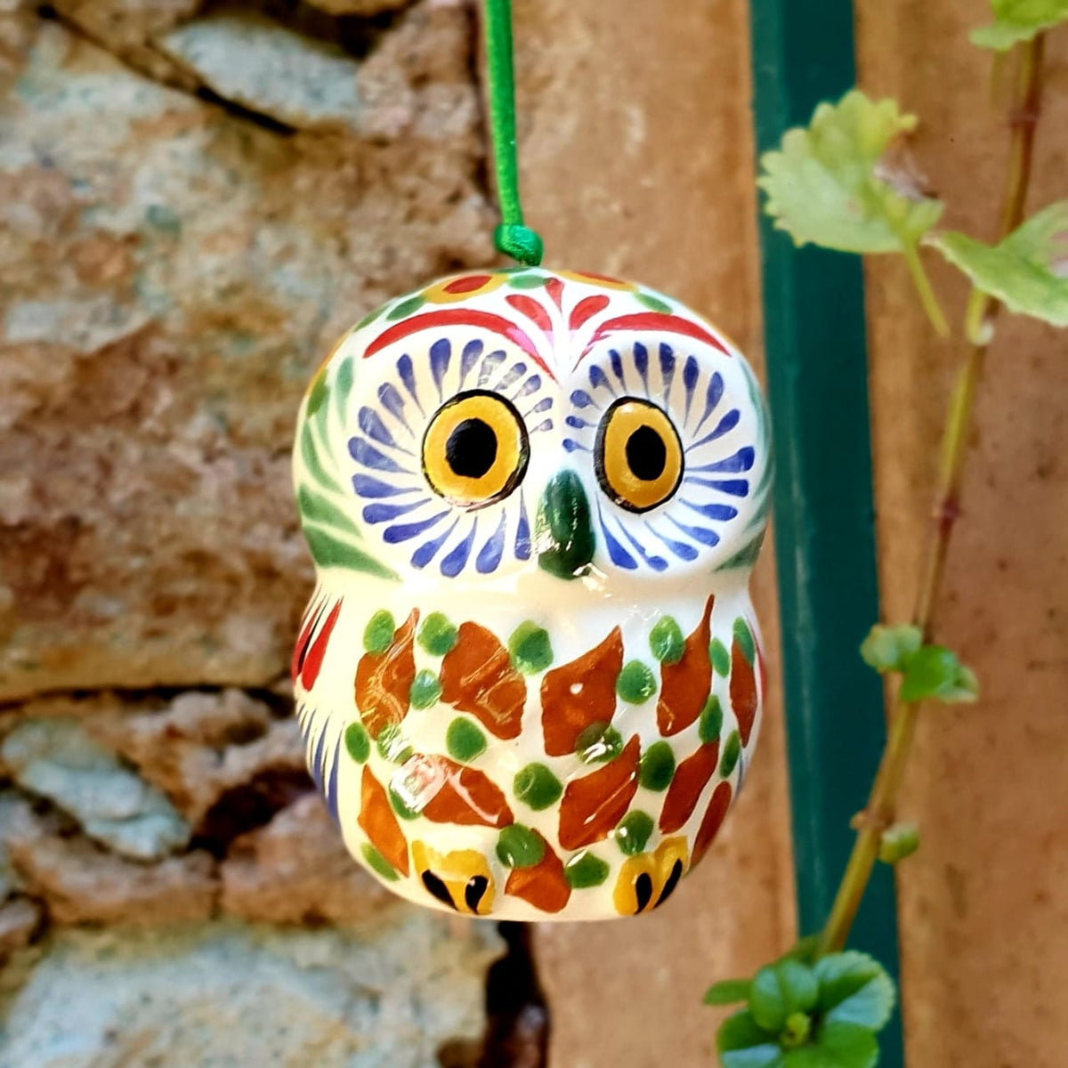 Ornament Owl Round 3D figure 2.8 in H MultiColors