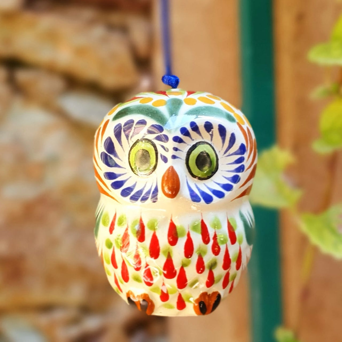 Ornament Owl Round 3D figure 2.8 in H MultiColors