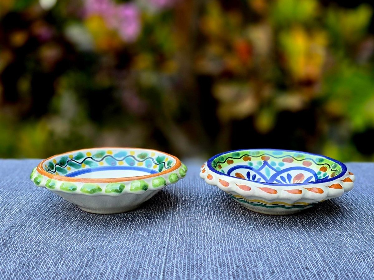 Flower Snack Bowl 5 in D Set of 2 Happy BordersSaucersGorky Gonzalez Store240725 - 01