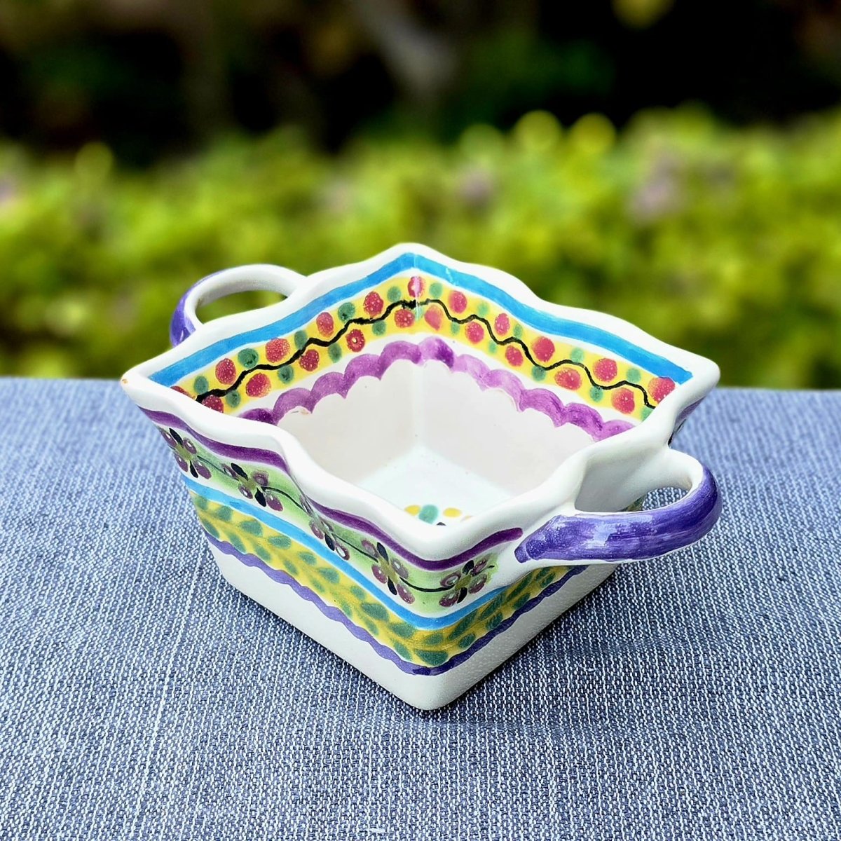 Flower Square Basket 4.7in W X 3in H Happy BordersSaucersGorky Gonzalez Store240726 - 05
