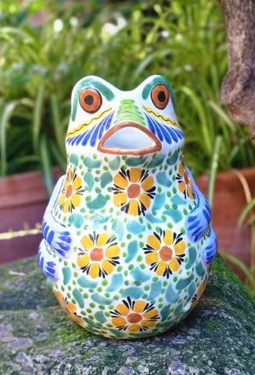 Mexican Ceramics Frog Large Pitcher 50 Oz Mayolica Ceramic Mexico