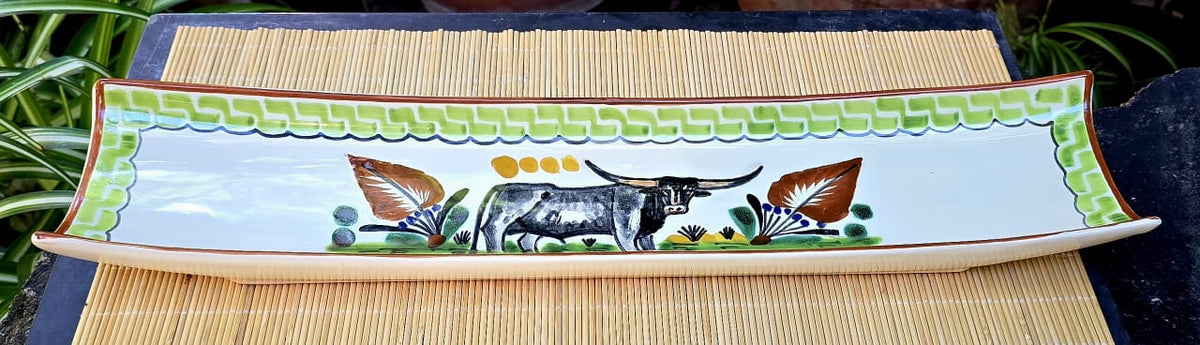 Plato para refrigerios Deer Canoe 17,7 in L MultiColors
