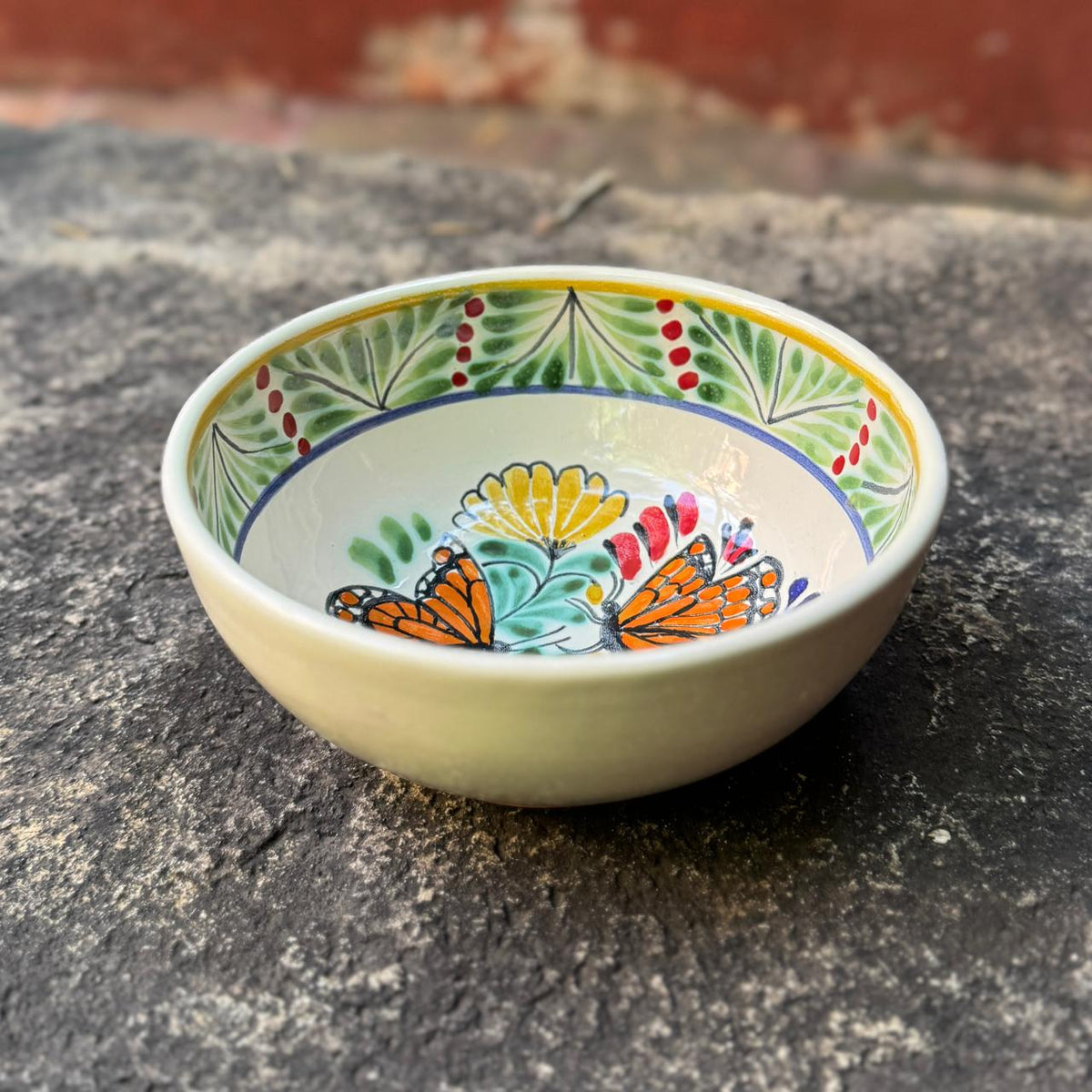 Monarch Butterfly Cereal/Soup Bowl 16.9 Oz Multicolor