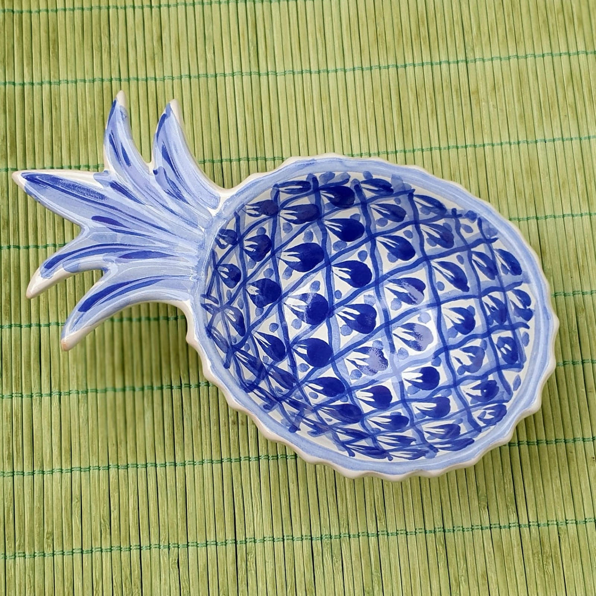 Snack Bowl de Piña Azul y Blanco