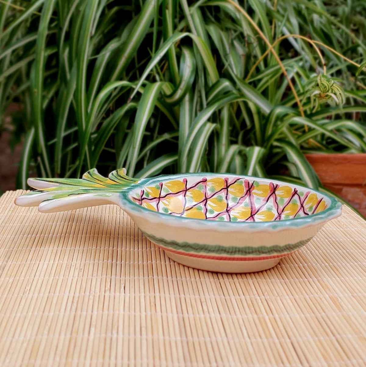 Tazones de merienda de piña multicolores
