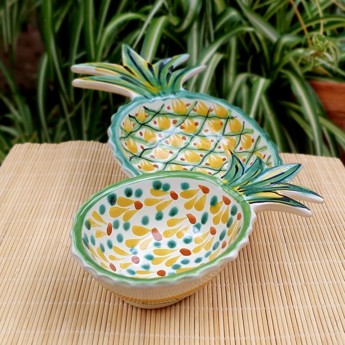Pineapple Snack Bowls Set of 2 MultiColors