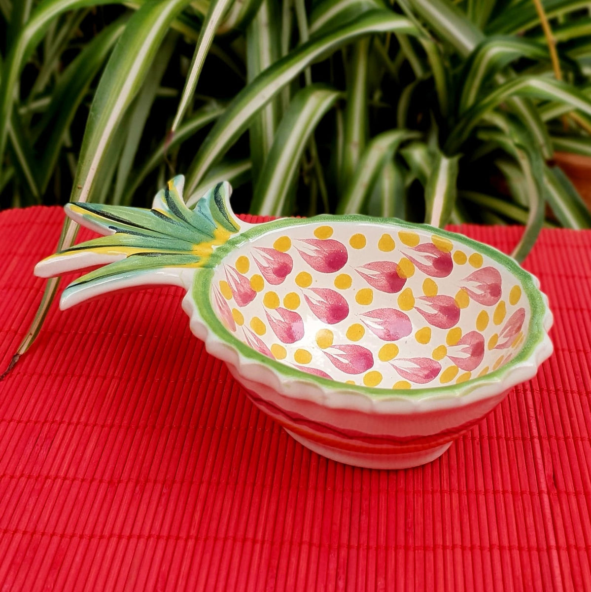 Pineapple Snack Bowls Multi-colors Mexican Ceramics Hand made Hand