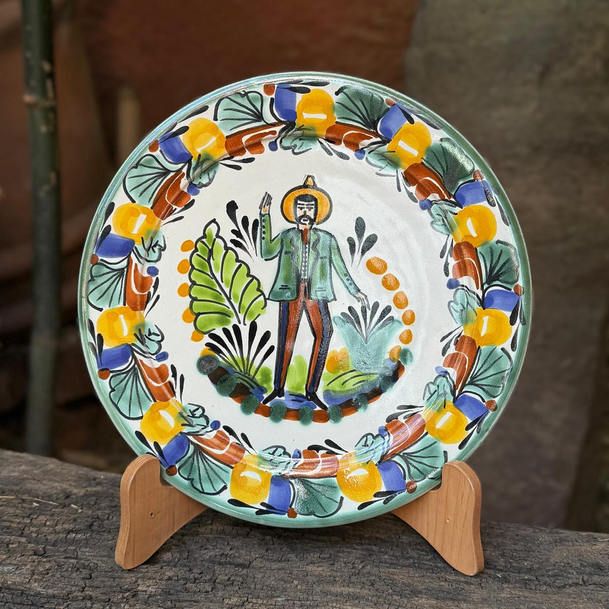 Mexica Dish Charro Plates Talavera / Majolica Mexico handmade