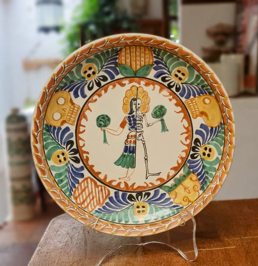 Live & Dead Decorative Platter 13" D MultiColors