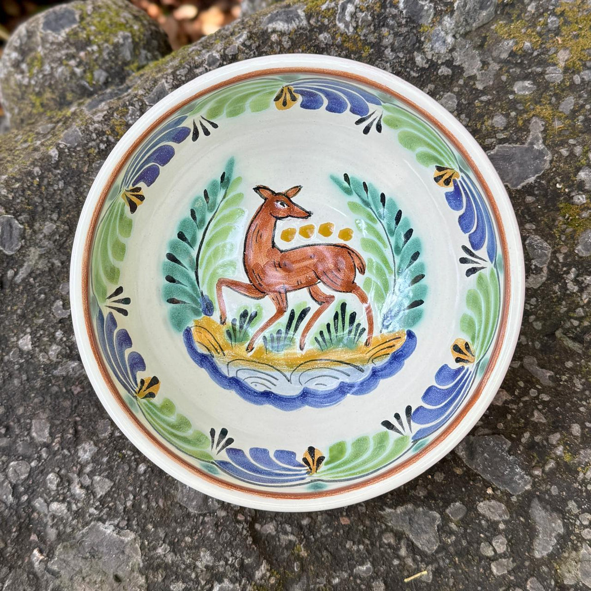 Deer baby Cereal/Soup Bowl 16.9 Oz Multicolor
