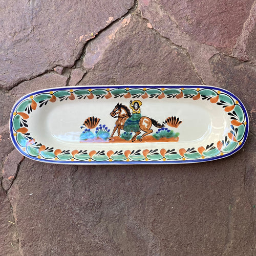 CowGirl Oval Long Plate 17.3*5.5