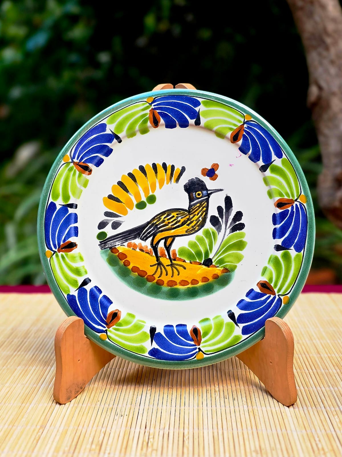 Roadrunner bird Ceramic Plate table Gift tableware Art Model F