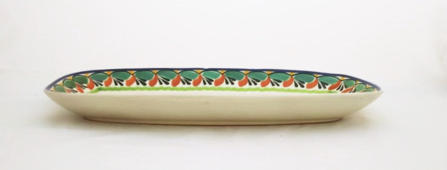 Fuente Rectangular Rabbit Mini Tray 14,6 X 7,1 en Colores Verde-Terracota