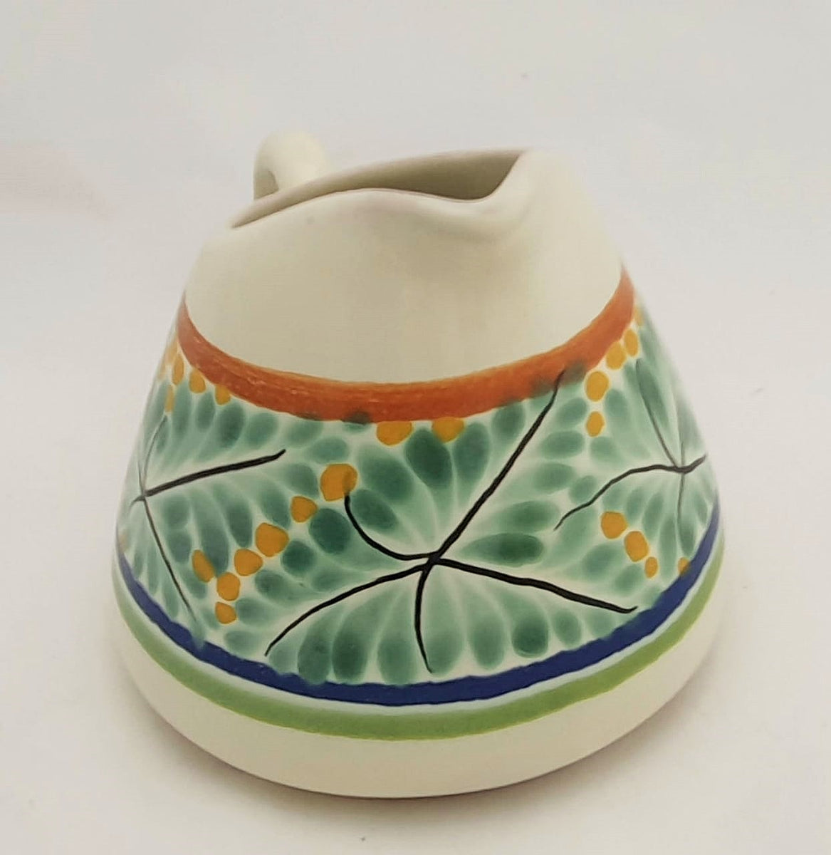 Creamer Pitcher 13.5 Oz Blue talavera foodsafe handpainted mexico