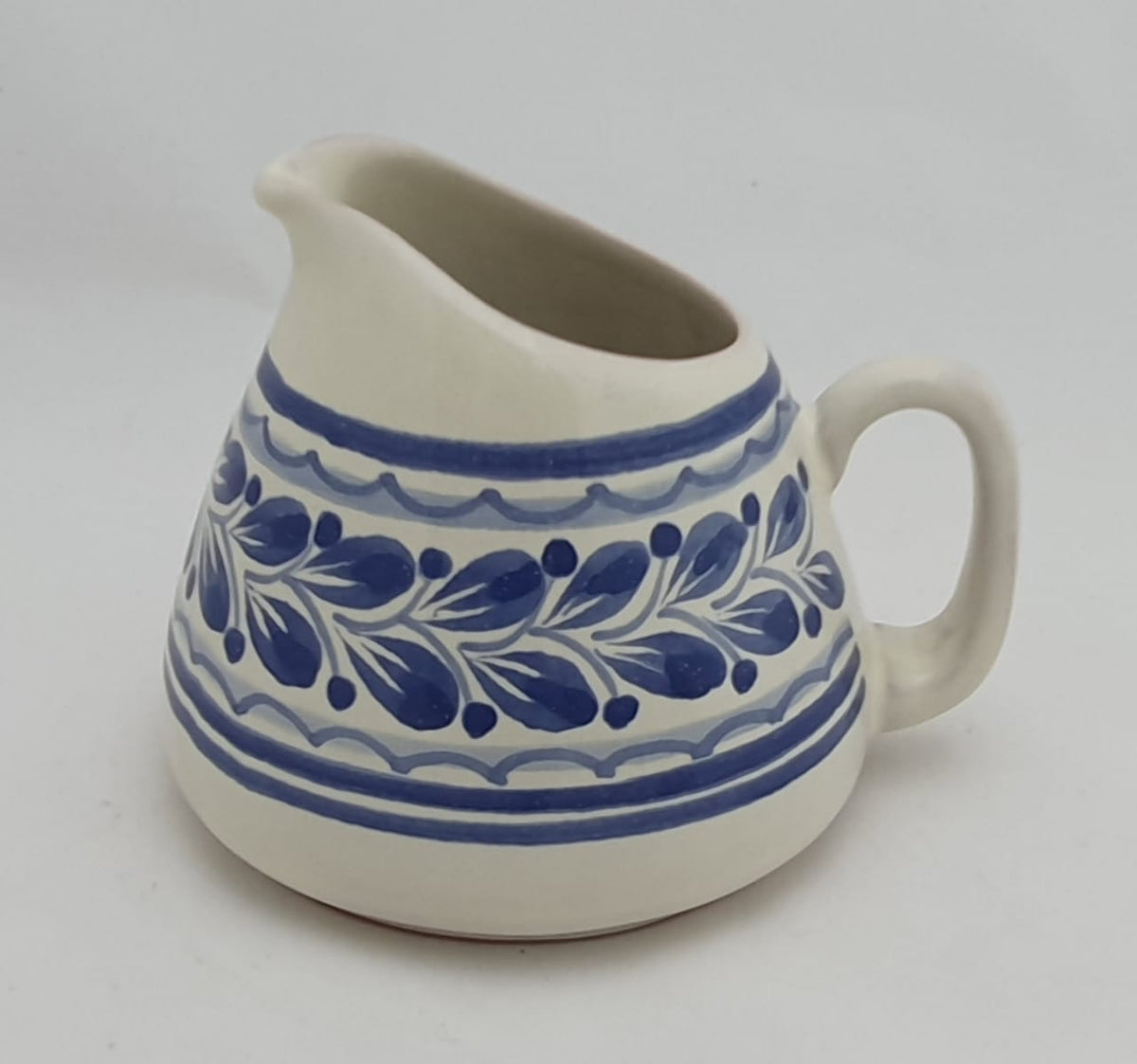 Creamer Pitcher 13.5 Oz Blue talavera foodsafe handpainted mexico