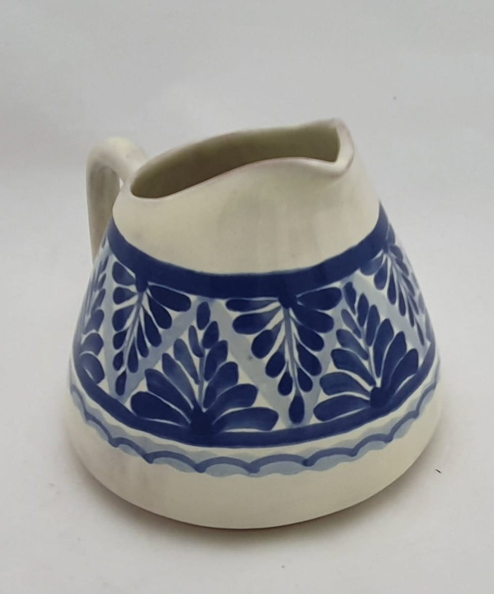 Creamer Pitcher 13.5 Oz Blue talavera / majolica handcrafts mexico