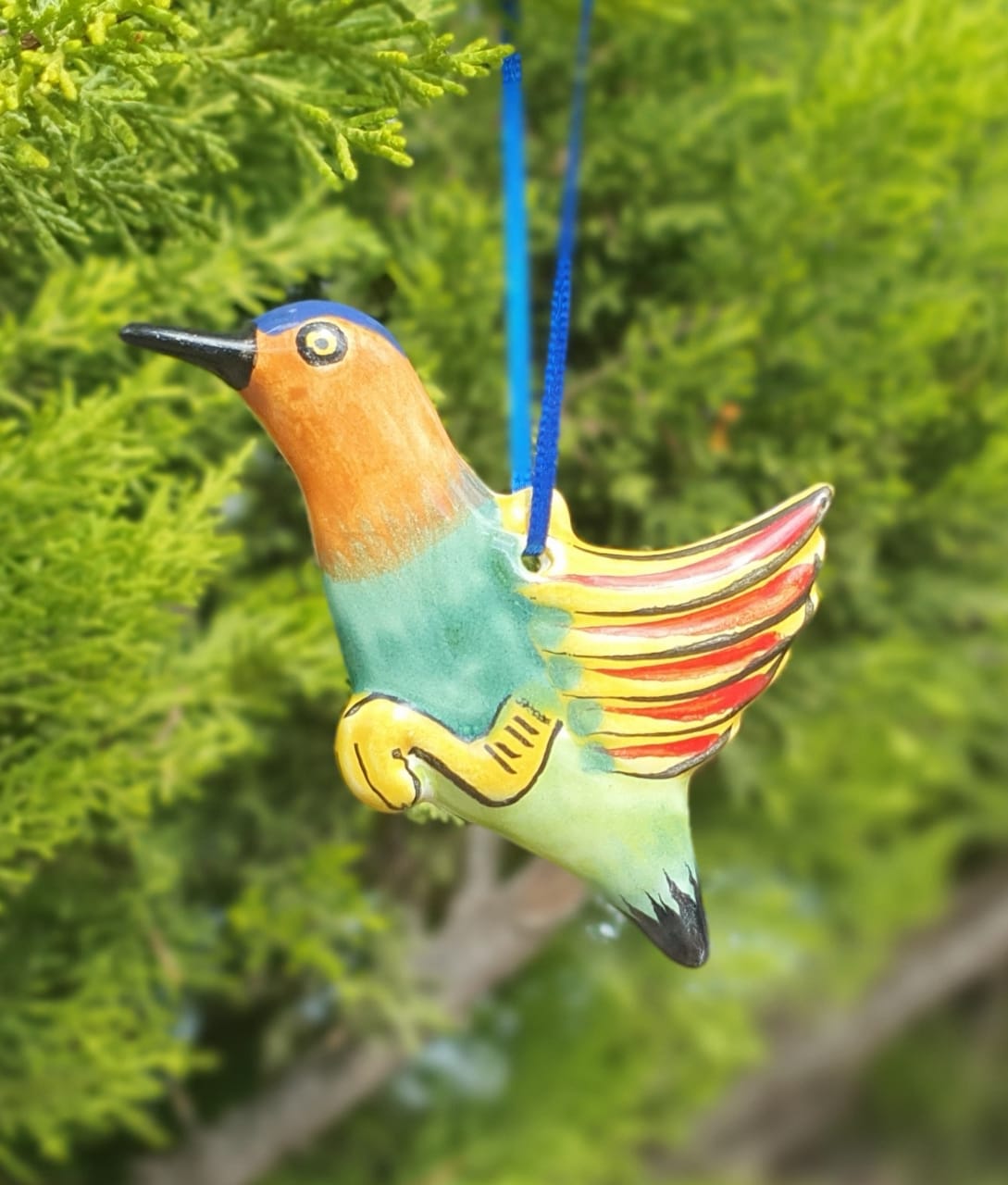 Ornament Hummingbird Flat MultiColors