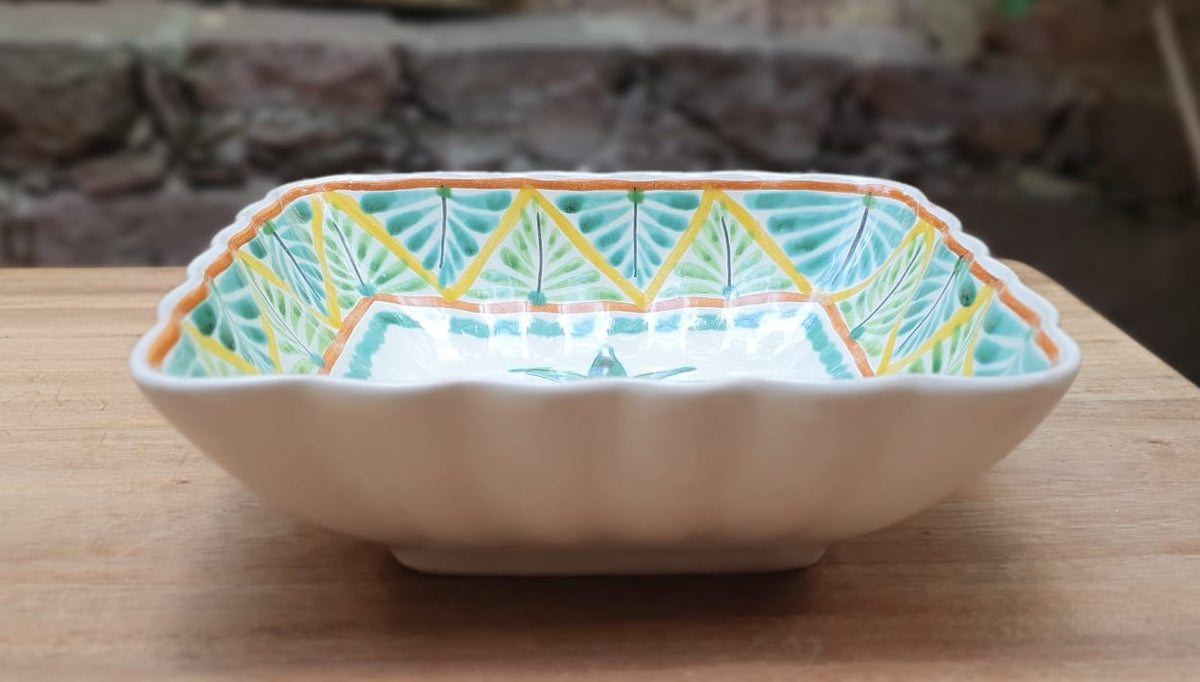PineApple Square Salad Bowl 8.7*8.7" Multi-colors