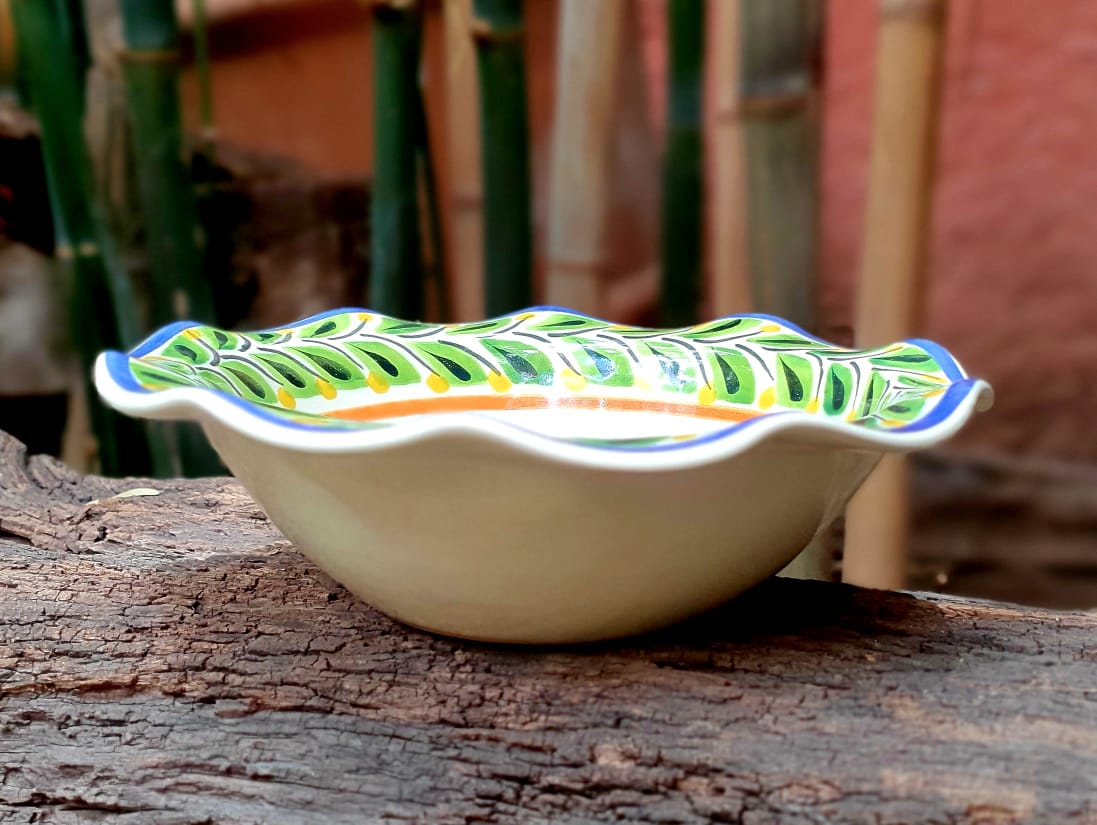 Catrina Catrin Cuenco para pasta con volantes Multicolores