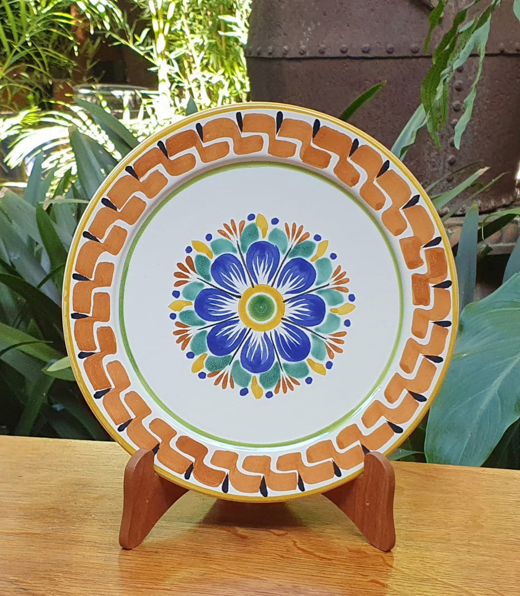 オルテガ柄プレート　NO.4 FlowerPlates-Set-Cooking-