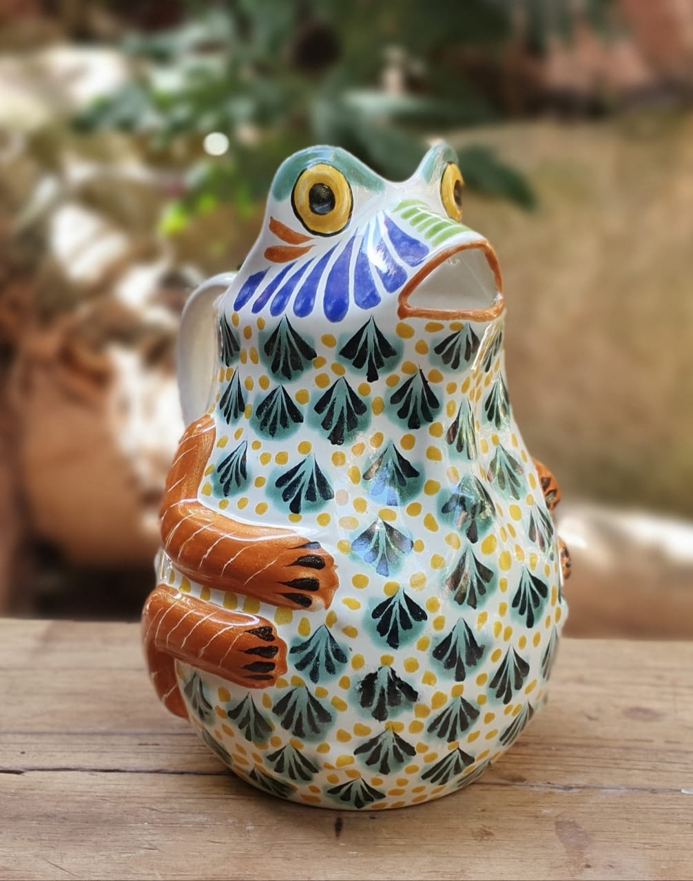 Jarra de agua de rana, 50 onzas, multicolores