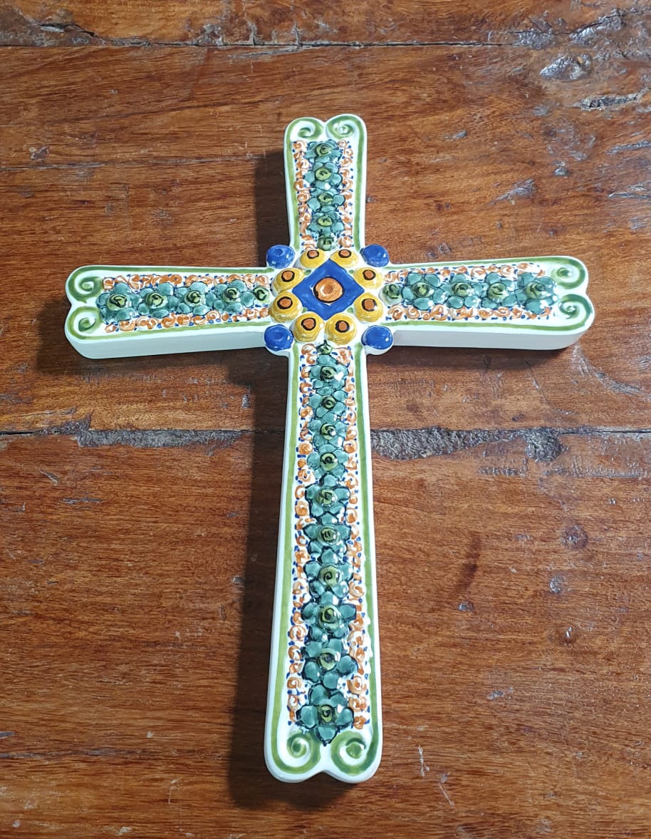 Large Paint Cross 13" Height MultiColors