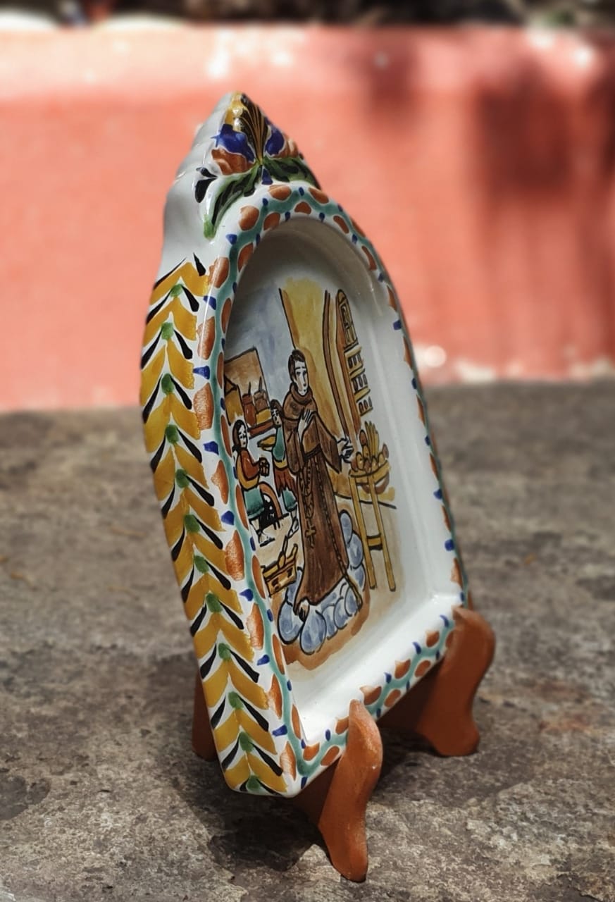 Saint Pascual / Saint of Kitchen AltarPiece 8.9" Height MultiColors