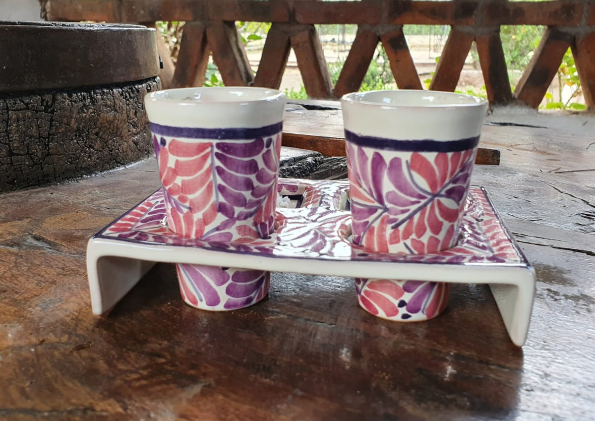 Party Teq Shot Set Milestones Pattern Purple Color