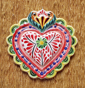 Ornament Love Heart 5*5" Flat MultiColors