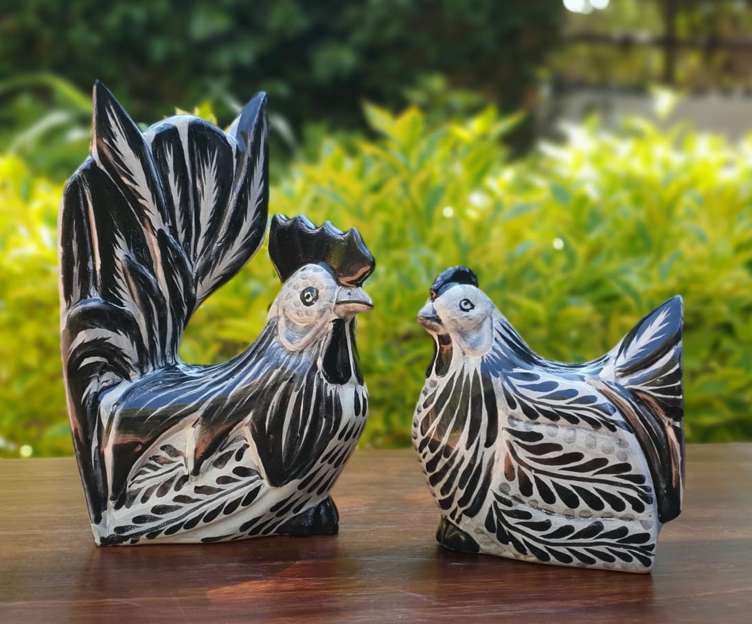 Rooster / Chicken Figure Decorative table figure Set black