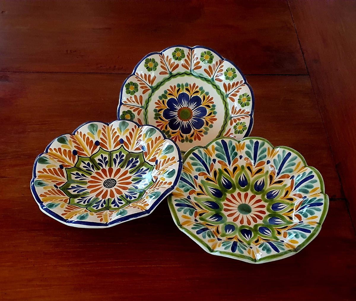 工芸品 Mexico dish mexican-ceramics-flower-snack-
