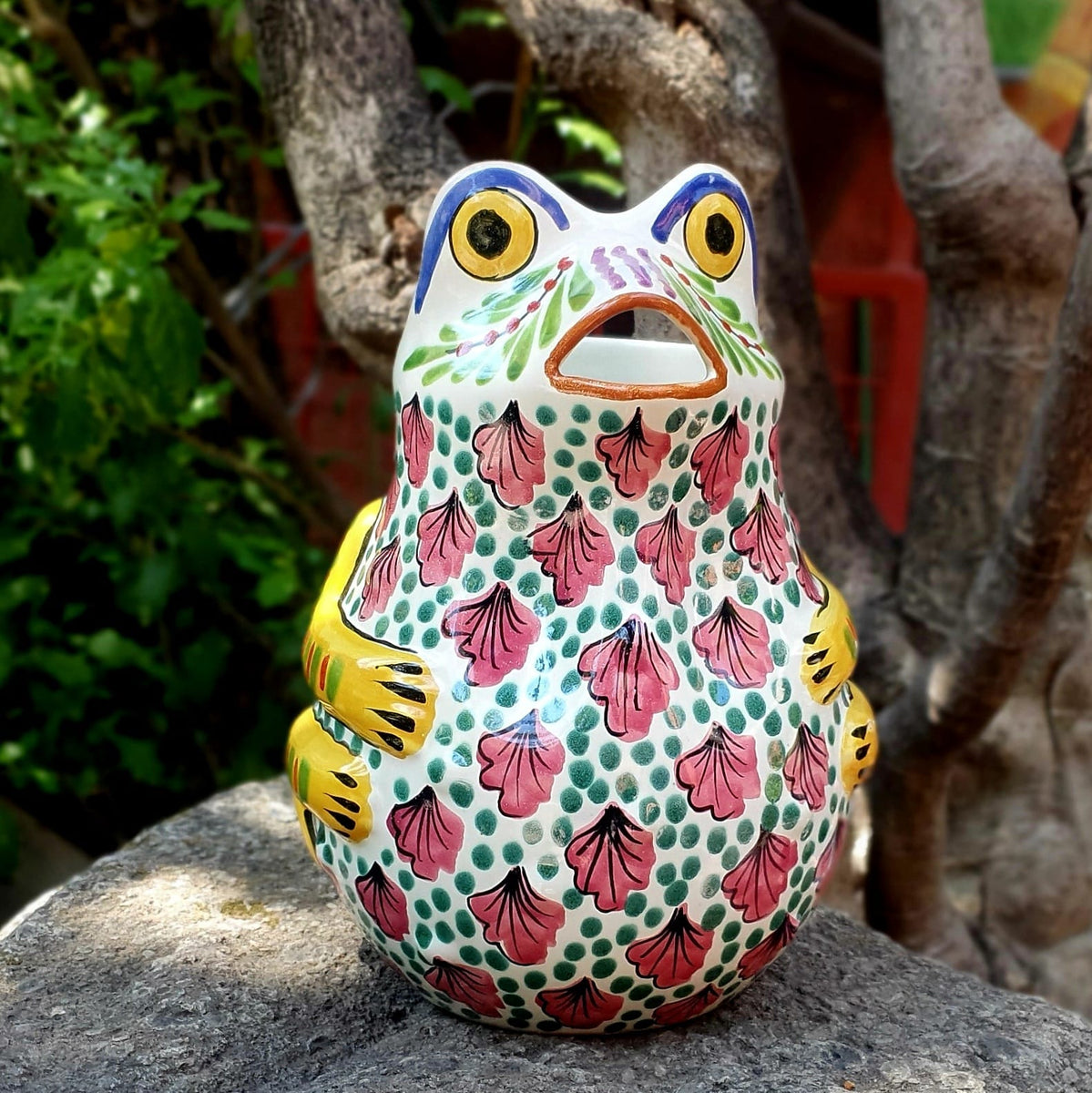 Mexican Ceramics Frog Large Pitcher 50 Oz Mayolica Ceramic Mexico