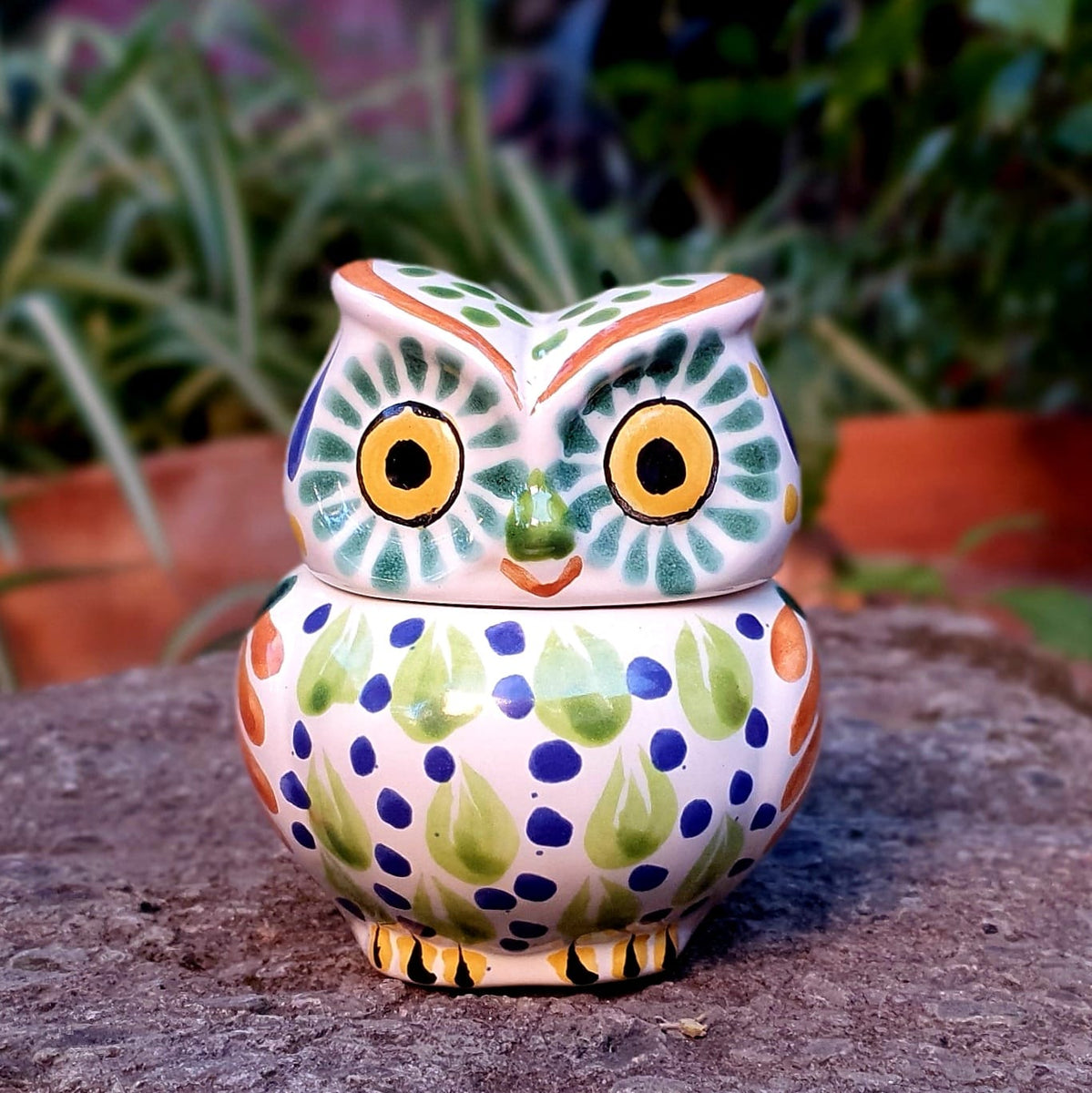 Owl Sugar handmade Multicolors Mayolica Ceramics handmade – Gorky