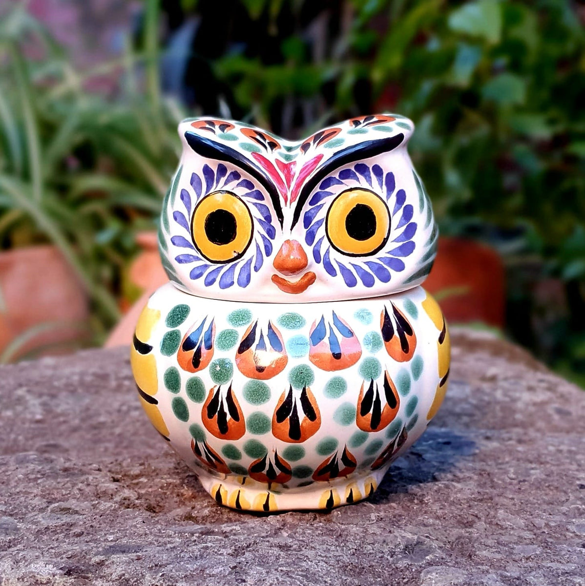 Owl Sugar handmade Multicolors Mayolica Ceramics handmade – Gorky