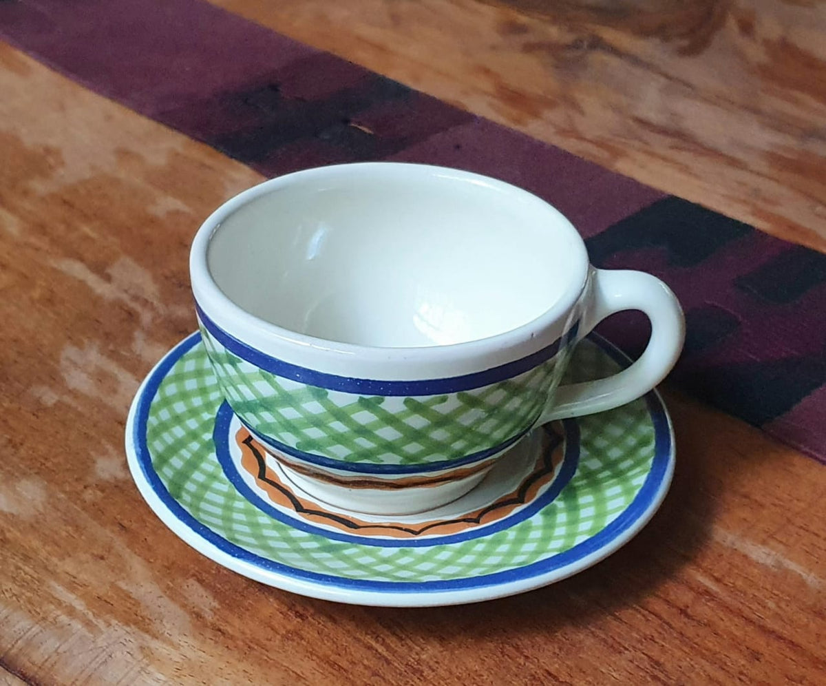 Coffee Cup & Saucer 8 Oz MultiColors V