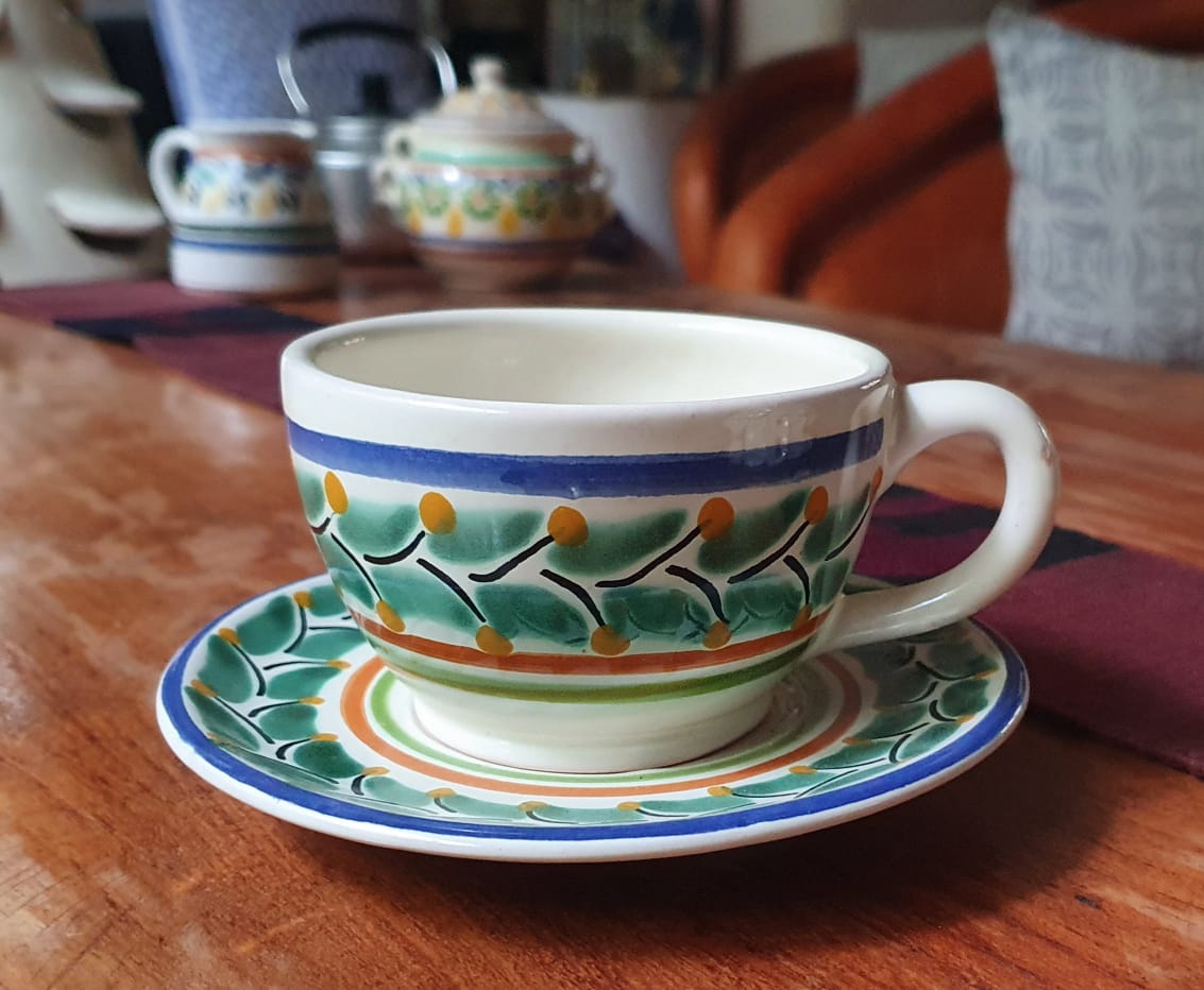Coffee Cup & Saucer 8 Oz MultiColors VIII