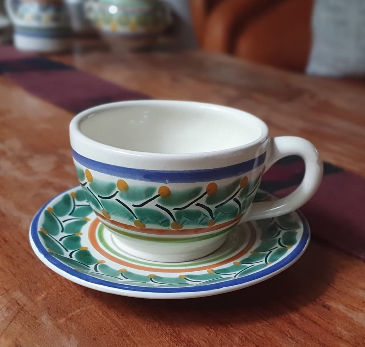 Coffee Cup & Saucer 8 Oz MultiColors VIII