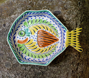 Fish Plate w/tail 7.5*5.5" MultiColors