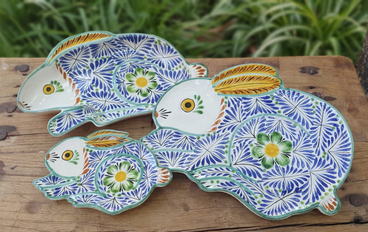 Juego de platos y platos Conejo de 3 piezas Multicolores