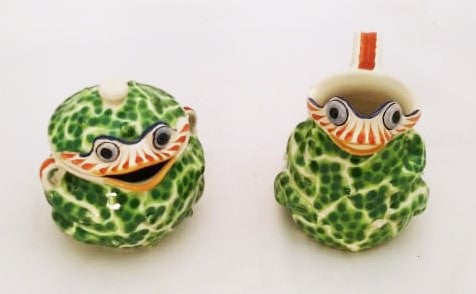 Frog Salt & Pepper Shaker Set Multi-colors