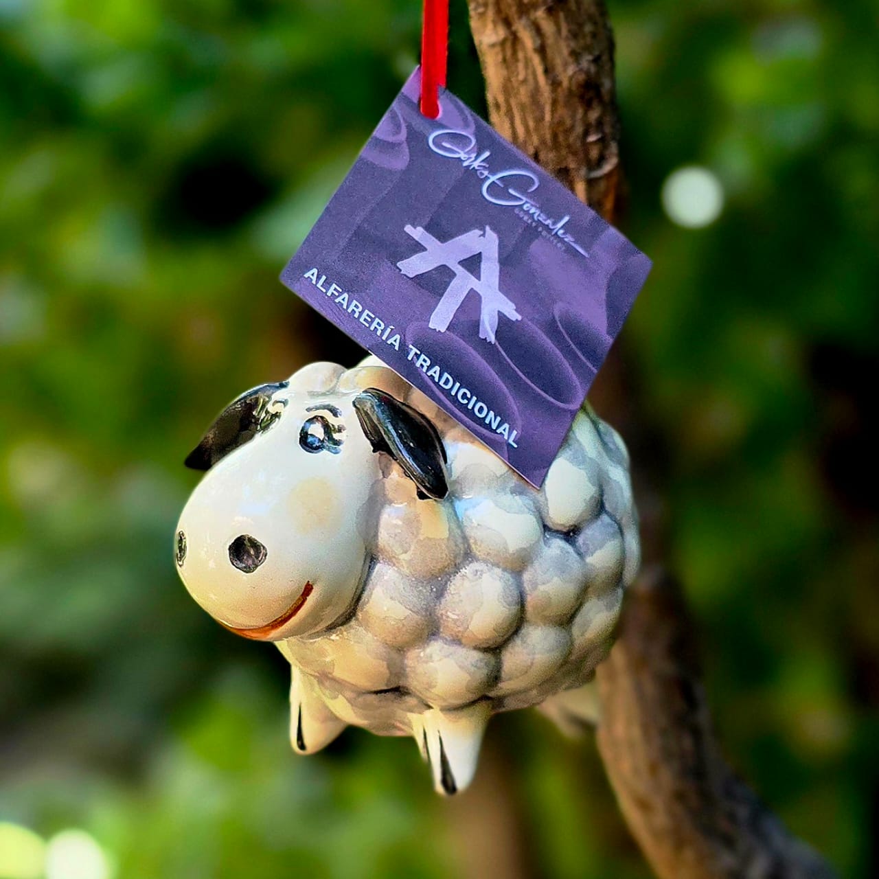 Sheep Christmas Ornament tree decor Ceramics handmade mexico