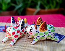 Ornament 3D Pig with wings Set of 2 MultiColor