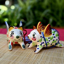 Ornament 3D Pig with wings Set of 2 MultiColor