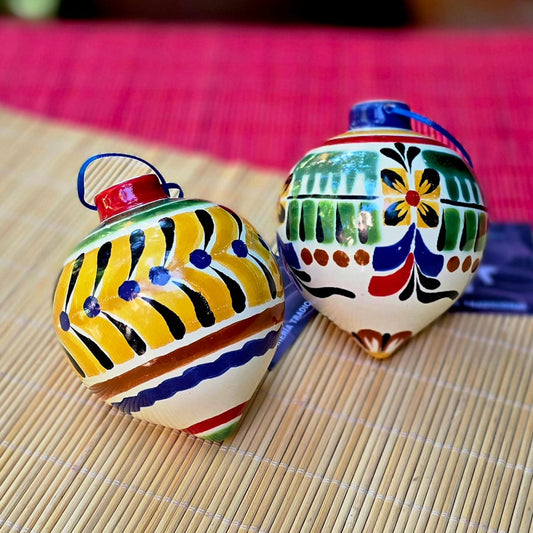 Ornament Sphere 3D Shape Set of 2 MultiColors