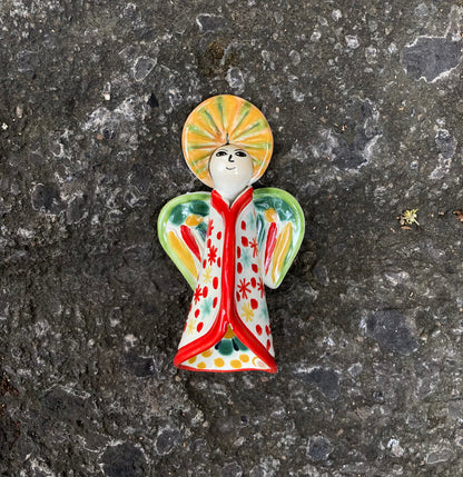 Ornament Large Angel 3D figure 4.9" H MultiColors