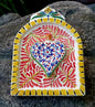 Decorative Sacred Heart Altarpiece 8.9" Height MultiColors