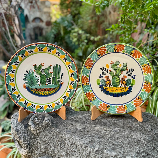 Prickly Pear Plates Sets of 2 Pieces Multicolors
