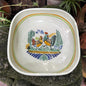 Rooster Square Salad Bowl 10*10" Multicolors